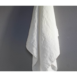 LK PureLife 100% French Flax Linen Bath Towel-Stonewashed Pure Linen Highly Absorbent Quick Drying for Travel Towel Hair Towel Gym Towel-28 x 55 Inch (28"x55" Bath Towel, Off-White)