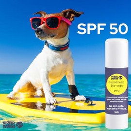 Travel size 5ML Pet Sunscreen Stick SPF 50 Pack for Dogs & Cats 5ml | Non-Toxic Zinc Oxide Free Sun Balm for Nose, Ears & Sensitive Skin | Water Resistant Sun Protection for Pets