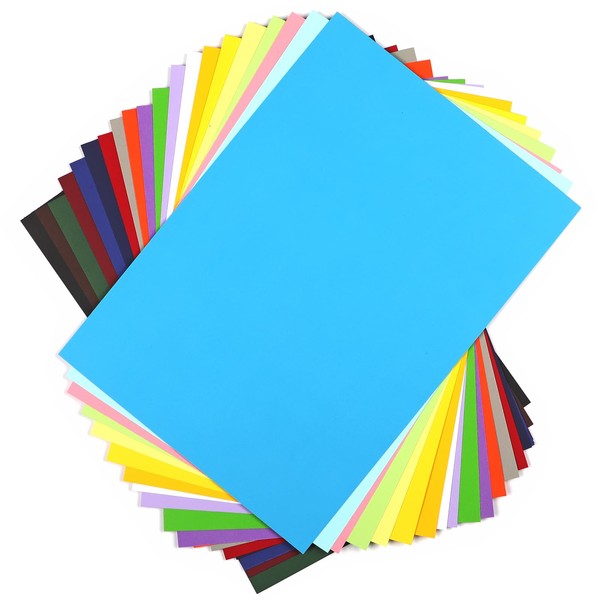 Colored Cardstock 20 Sheets, 20 Assorted Colors A4 Size Cardstock Paper 8.5" x 11, 200GSM 75 lb Cardstock Colored Paper for Card Making, Craft, Scrapbooking, Party Decors, Kids School Supplies