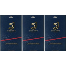 5 Jotas Sliced Acorn-Fed 100% Iberico Shoulder Ham | Pack of 3 Sachets (70g Each) | Premium Spanish Jamón Ibérico de Bellota