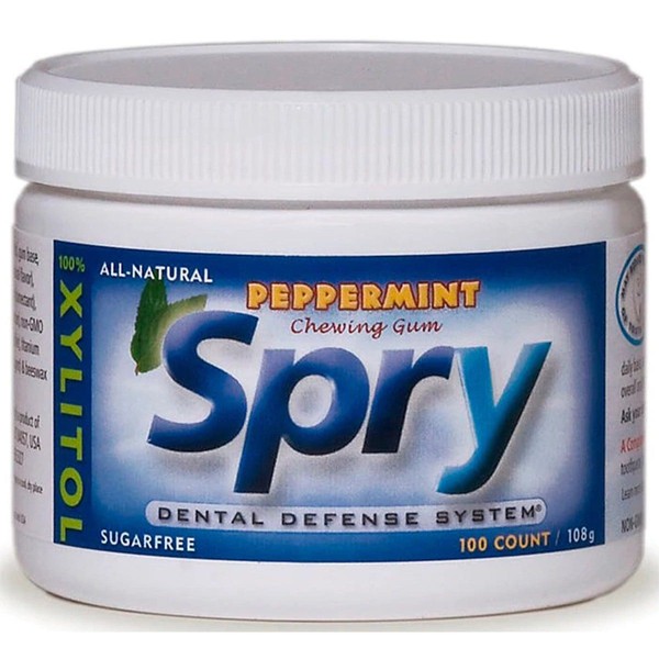 Xlear Spry Chewing Gum Peppermint 100 Counts