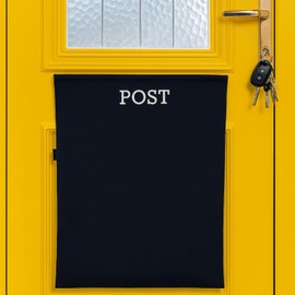 Post Catcher Bag for Mail Slots, Letter Boxes [Black] No Tools or Screws Needed No Bending Down, Stops Dog Eating Mail