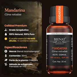 Bienat Aromaterapia Aceite Esencial de Mandarina 30mL