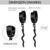 Flongo Punk Earrings Snake Pendant Men's Earrings Women's Earrings Stainless