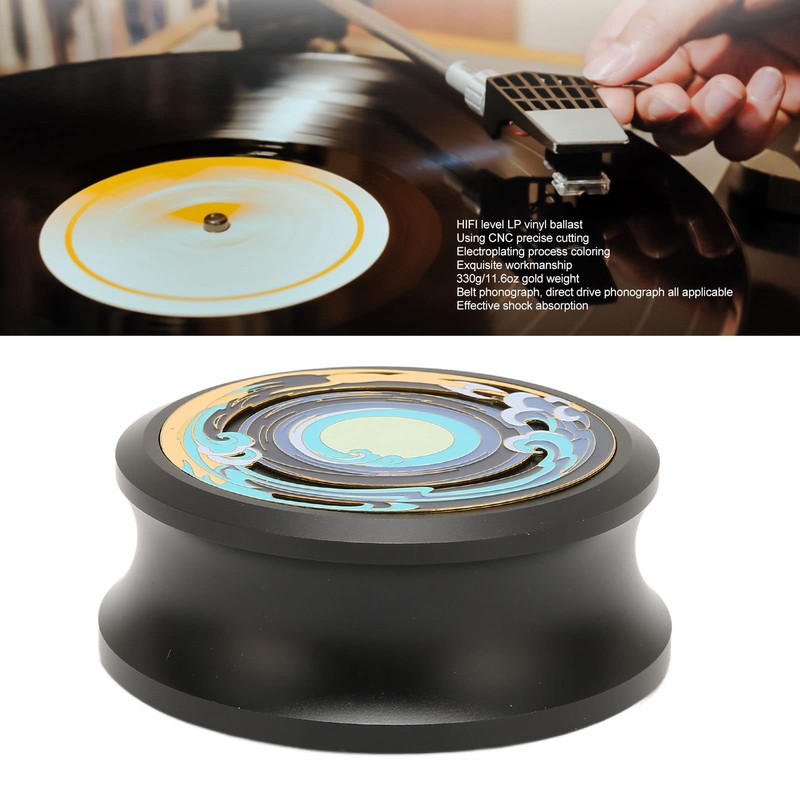 Record Weight Stabilizer, LP Turntable Disc Clamp, Professional Vibration Damping