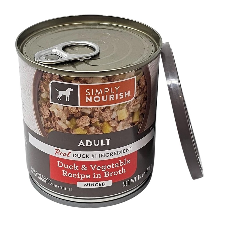 SIMPLY NOURISH Duck and Vegetable Minced Adult Wet Dog Food,
