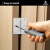 AmzGod Door Hinges Brushed Nickel - 3 Pack 3.5 Inch