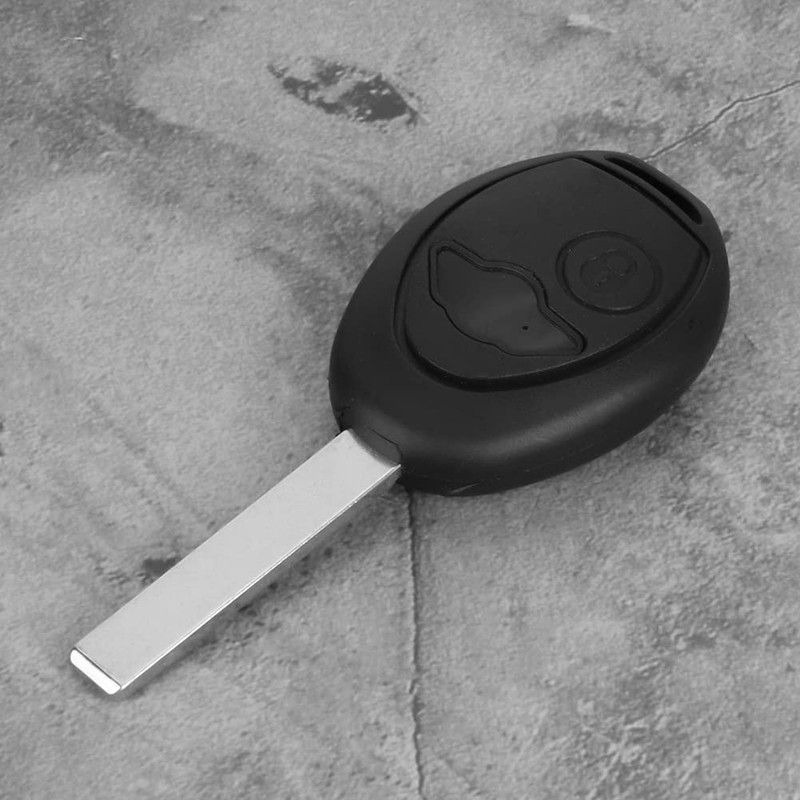 Key Fob Case, Key Shell, 2 Buttons Black Car Remote