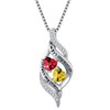 Zoeniya Always My Sister Forever My Friend Necklace Double Birthstone
