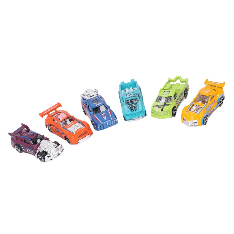 6pcs 1:64 Scale Alloy Racing Cars Set High Simulation Collectible