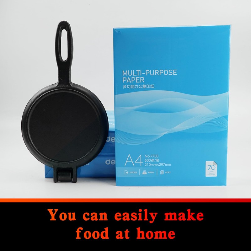 7 Inch Round Cast Iron Waffle Iron Plant oil care