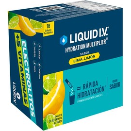Liquid I.V.® Hydration Multiplier® sabor Lima-Limón, caja con 16 sobres