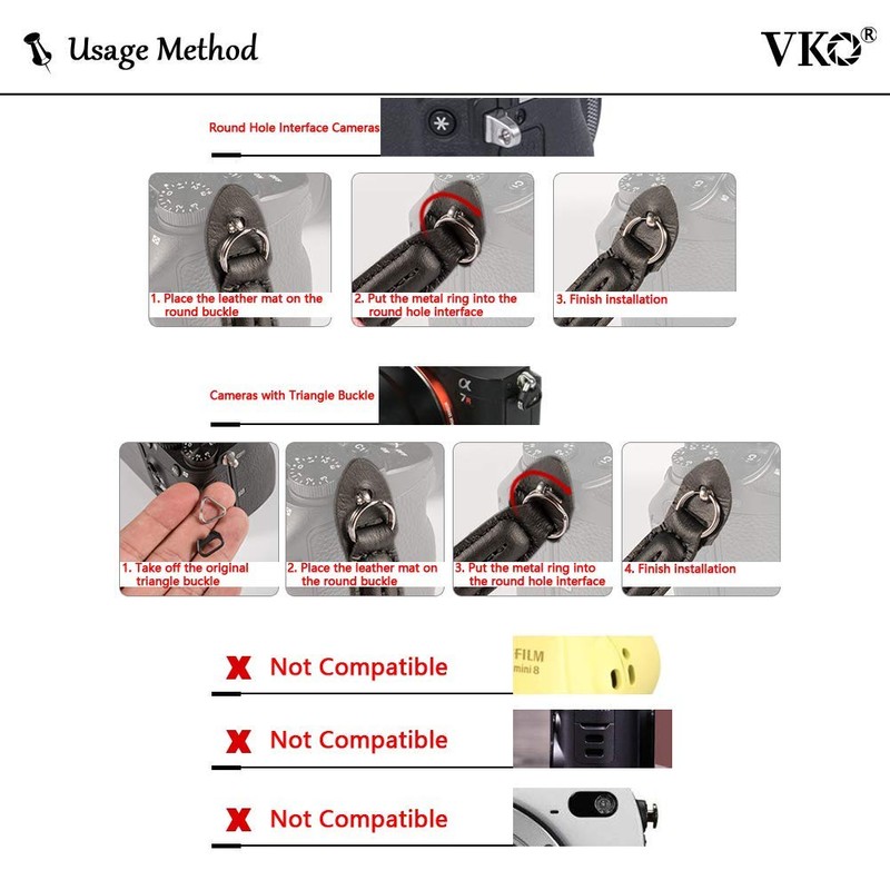 VKO Kameragurt Kamera Tragegurt Baumwoll Nackengurt Schultergurt geeignet für DSLR