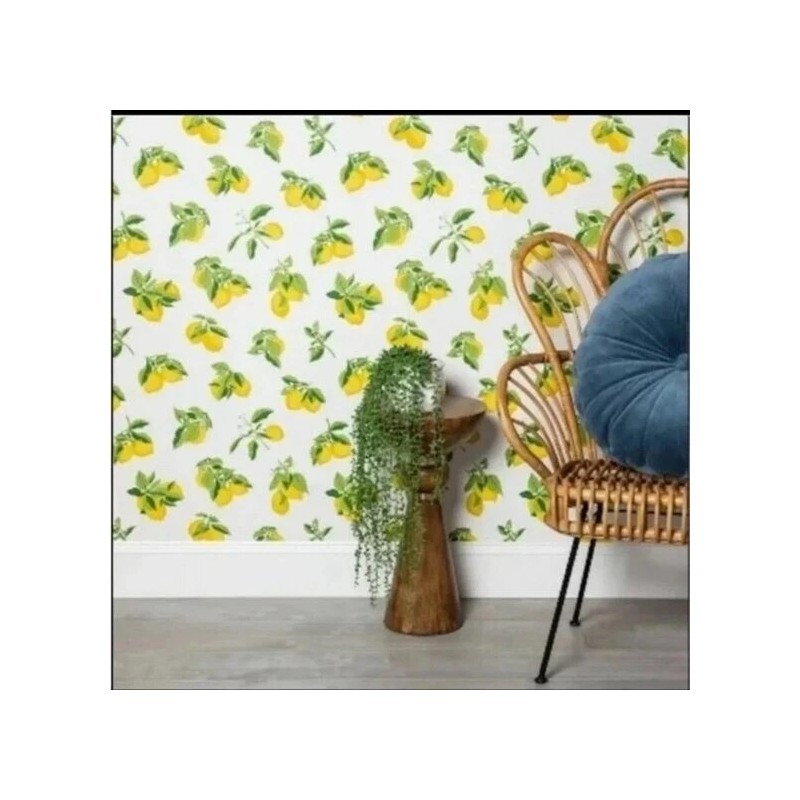 Opalhouse Wallpaper Lemons 2 Rolls Removable Vinyl Peel Stick 27.5