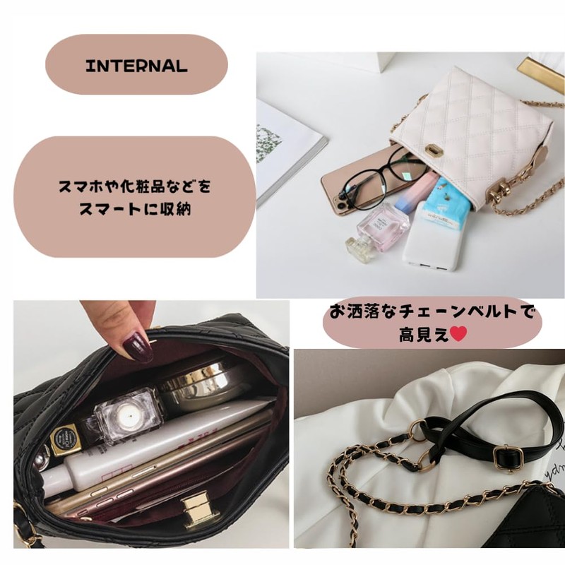 Women's Mini Bag, Shoulder Bag, Chain, Pochette, Small, Cute, Lightweight,