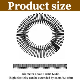 6 Stücke Voll Kreisförmig Stretch, 3 Farben Kamm Flexibler Kunststoff, Kreisförmig Stretch für Mädchen