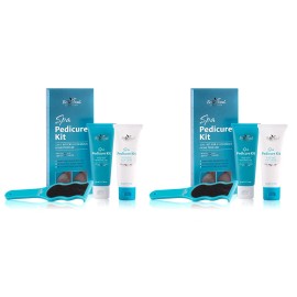 Belle Azul 4-in-1 Spa Pedicure Kit w/ Argan Oil, Aloe Vera & Tee Tree Oil (2 Pk)