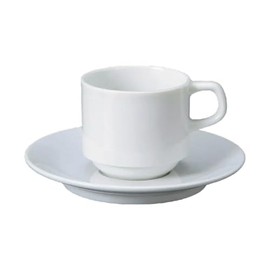Pearl Stack Coffee Bowl Plate | Cup & Saucer [7x6.8cm 180cc]