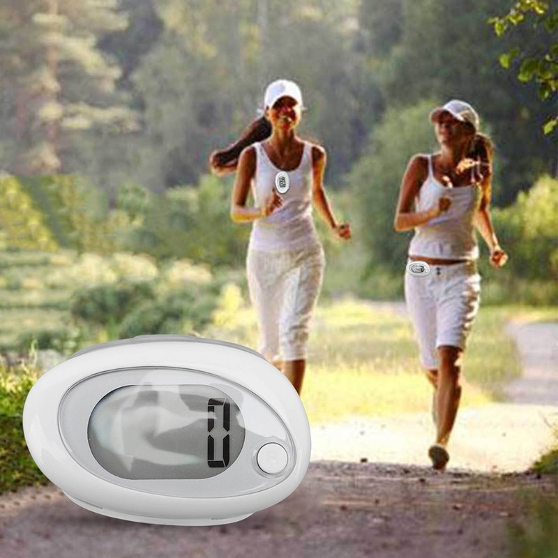 3D Pedometer Simple Step Counter with Clip Lanyard Accurate Quiet