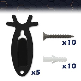 PIT66 Wall Hanger Hook European Skull Hanger Antler Style Wall Mount Bracket for Hanging Mounting Elk Deer Antelope Living Room Bedroom Home Decor 5 pcs - 20lb