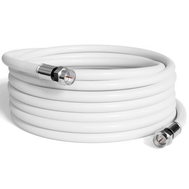 THE CIMPLE CO Coaxial Cable, 100 FT, RG6, Coax, TV Wire, Flexible, Indoor/Outdoor, Cable for High-Speed Internet, Dual Shielded, CATV, UV Resistant, CL2 Rated, 30 Meters, White