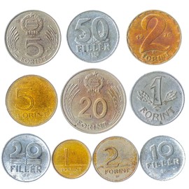 Set of 10 Collectible Coins from South and North America, Europe, Asia, Africa and the Middle East, Coin Sets from Around the World
