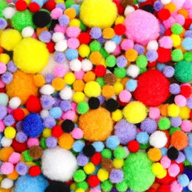 Demarsen Pompoms for Crafts, Pack of 1000, 1-3 cm Mini Pompoms, Felt Balls, Colourful for Easter, Small Pompoms for Funny DIY Creative Crafts, Party Decoration