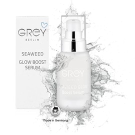 GREY Berlin Seaweed Glow Boost Serum | Anti-Ageing Serum with Icelandic Algae for Dry Skin | Anti-oxidative Moisture Face Care for Women | Vegan Natural Cosmetics Made in Germany