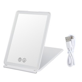 LED Makeup Mirror 3X Magnifying Lighted Compact Rechargeable Portable for Travel