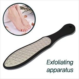 3-in-1 Double-Sided Foot Callus Remover & Exfoliator (Silver) Black 2ea
