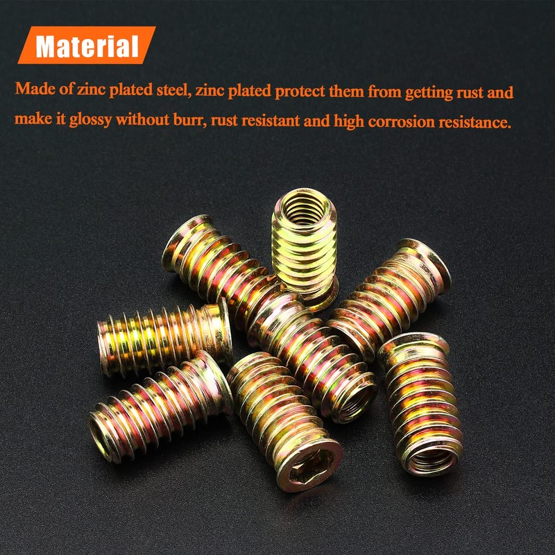 5/16-18 Threaded Inserts, Wood Inserts, Steel Threaded Inserts for Wood