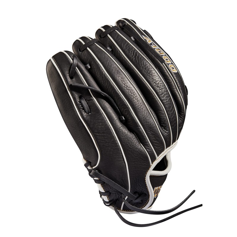 WILSON Guante de softbol para Mujer, 12 Pulgadas, Negro/Oro metálico,