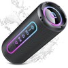 Portable Bluetooth Speaker with Lights, Bluetooth 5.4 Speaker, Powerful Crystal