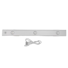 Under Cabinet Light 15.7in Long Magnetic Motion Sensor Stepless Dimming USB Charge Stick On Lights for Study Work Silver Color