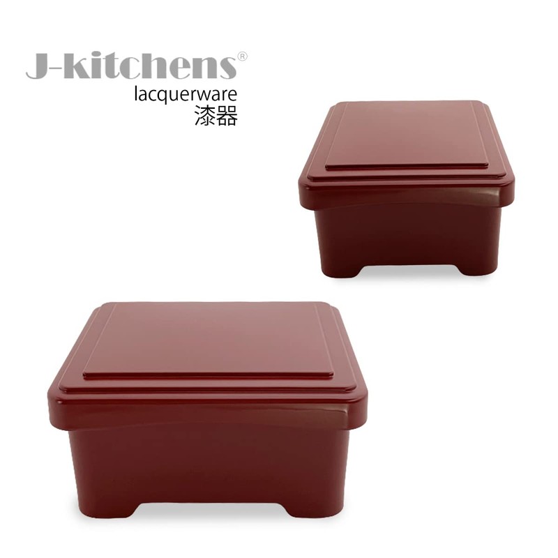 J-Kitchens Unaju Large Box, Mini Bowl, Jigin Shunai Vermilion, Eel