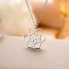 kkjoy Flower of Life Necklace Stainless Steel Celtic Knot Flower