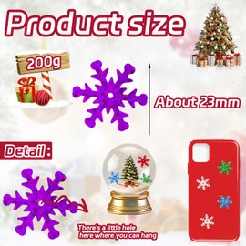 Snowflake Decorations for Crafts, 2080 Pcs Snowflake Glitter Laser Sequins, 0.9 Inch Plastic Shinny Glitter Christmas Snowflake for Birthday Wedding, Bridal Shower, DIY Projects (Mixed Color)