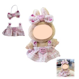 Clothes Set & Outfit Set for 17cm Dolls, Cute Doll Clothes Stylish Kawaii Outfit Set, Doll Outfits Jumpsuit Coat Dress Accessories to Impress Dolls Clothing Set Replacement (A)