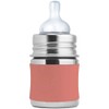 Pura Kiki Stainless Steel Infant Bottle 150ml - Rose V2