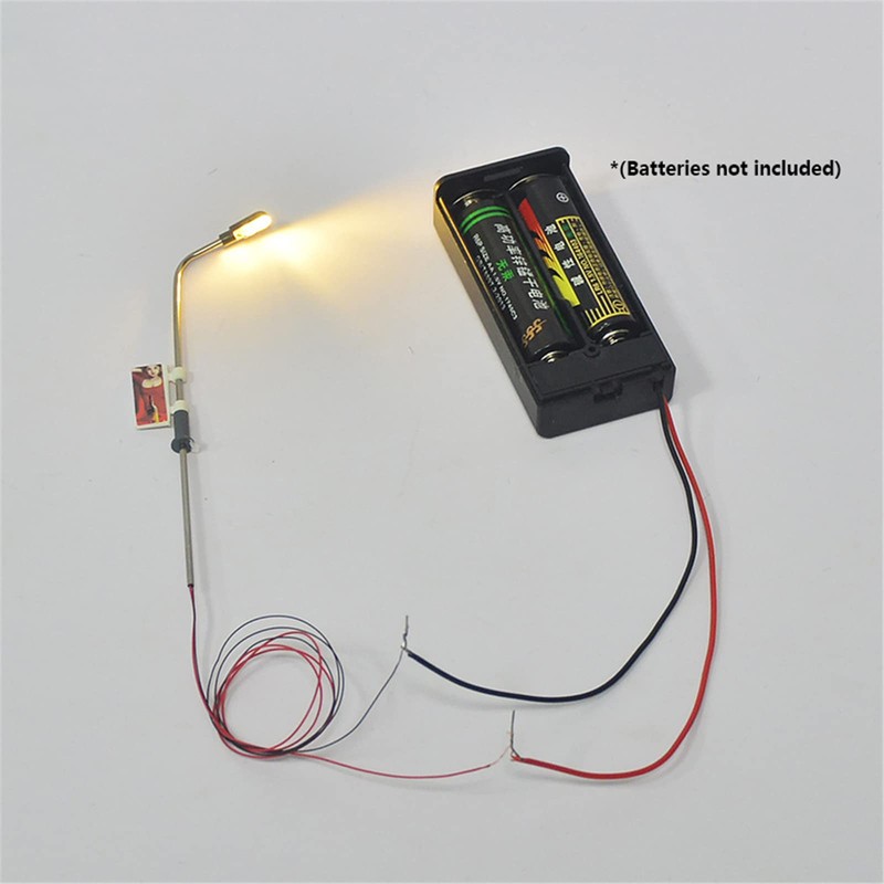 WANGCL 8PCS Model Railway Train Lamp Posts LED Street Light