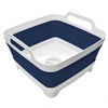 Collapsible Wash Basin 9L, Foldable Dish Tub with Drain Plug,
