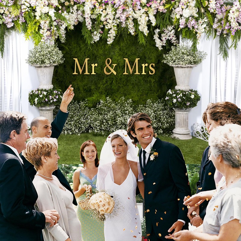 TYLCLTX Grass Wall Flowers Wedding Photo Backdrop Photography Background Wedding