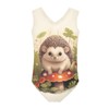 Gzzxiailg Hedgehog Mushroom Leotards for Girls Gymnastics Tank Bodysuit Sleeveless