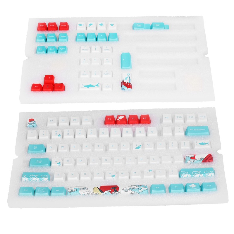 110 Keycap Puller Universal Ergonomic Oil Resistance Keyboard Keycaps for