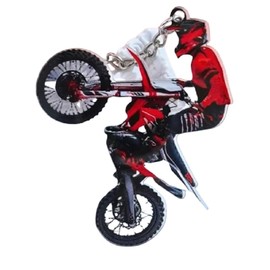 Generico Motocross Motorcycle Keyring Fashion Gift, red, Unit size