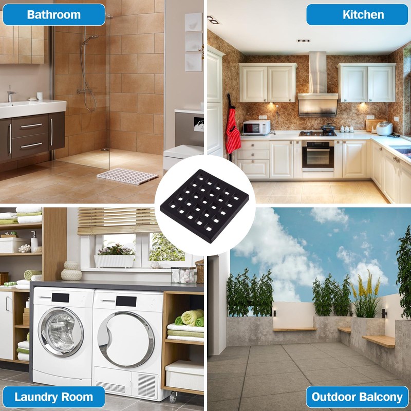 3.75" Shower Drain Cover - Square Floor Drain Cover -