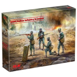 ICM ICM35721 1:35-WWI Italian Infantry in Armor Scale Model kit