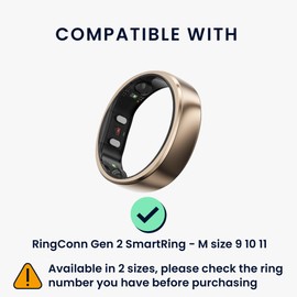 kwmobile 8X Smart Ring Protective Cover Compatible with RingConn Gen 2 SmartRing - M Size 9 10 11 Case - Silicone Ring Protector - Multicolor