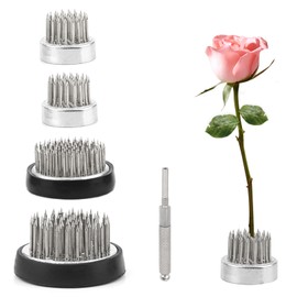 DBREAKS Flower Frog, Pack of 4 Hedgehog Flowers, Kenzan Flower Decoration, Round Flower Hedgehog, Flower Frog Flower Arrangement, Flower Holder Ikebana, Stainless Steel Needle for Flower Decoration