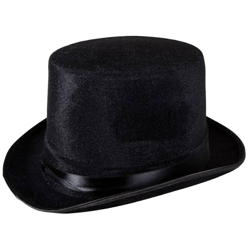 ZANGOC Top Hat Black Velour for Adults – Elegant Black